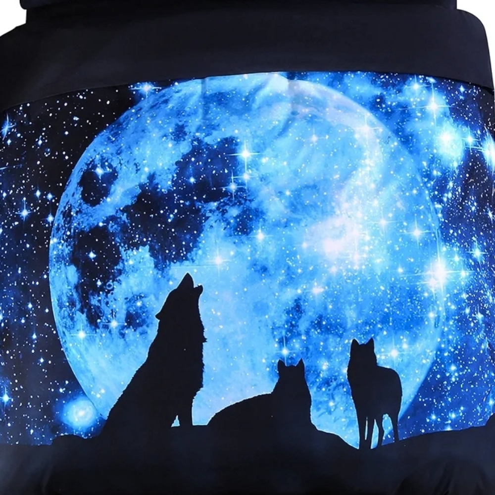 Galaxy wolf bedding